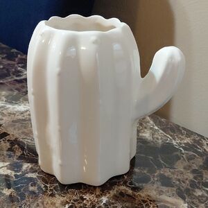 Hazel & Co. White Saguaro Cactus Pen Holder